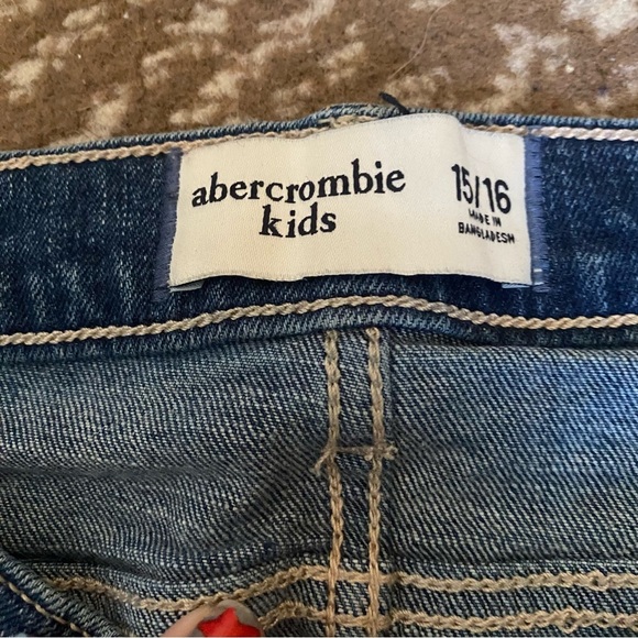Abercrombie Kids Cotton Denim Button-Front Skirt - Picture 3 of 6